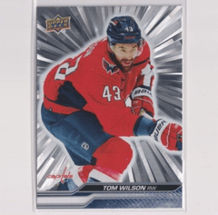 2023-24 Upper Deck Series 1 Silver Outburst Tom Wilson #187 Capitals Washington